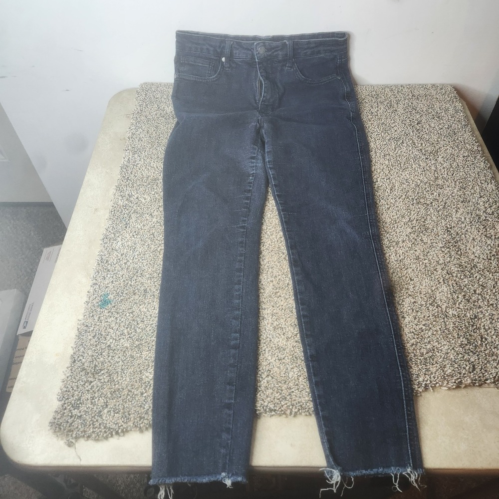 Judy Blue Dark Wash High Rise Raw Hem Skinny Jeans Size 13/31 JB88703 DK
